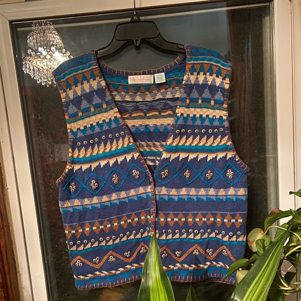 Segrets sun prints woman vest 90’ vintage